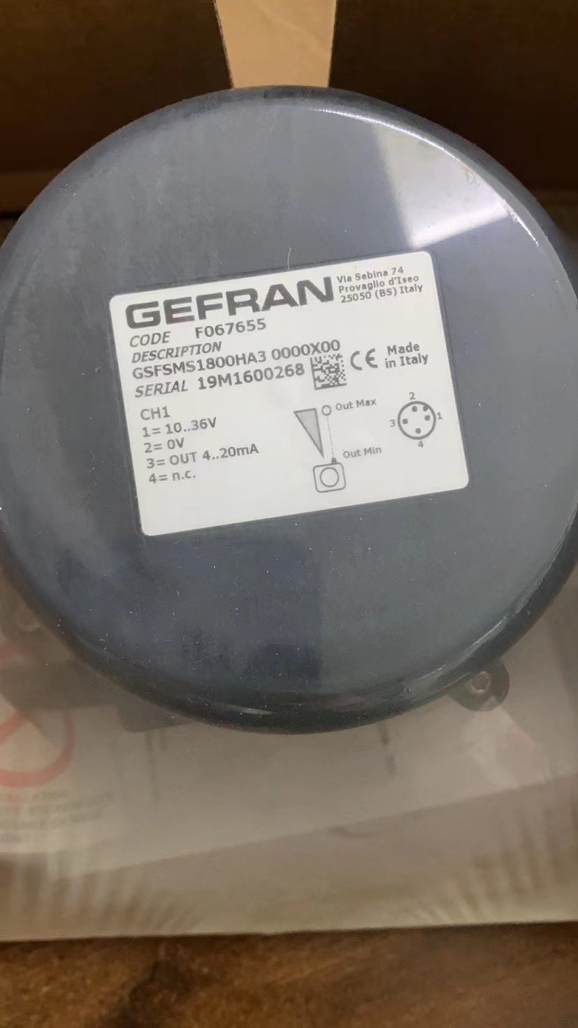 现货！杰佛伦 GEFRAN GSFSMS1800HA3 0000X00 订货号F067655 请联系13357889265