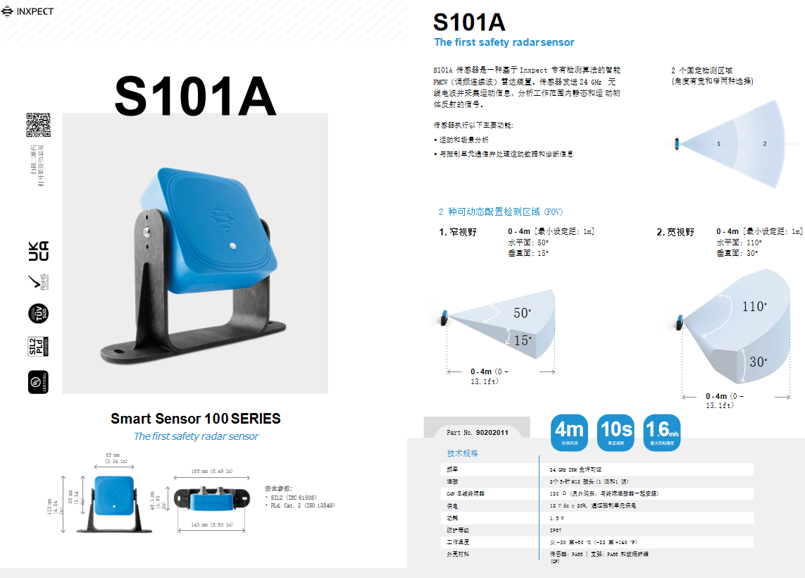 INXPECT  S101A  雷达传感器